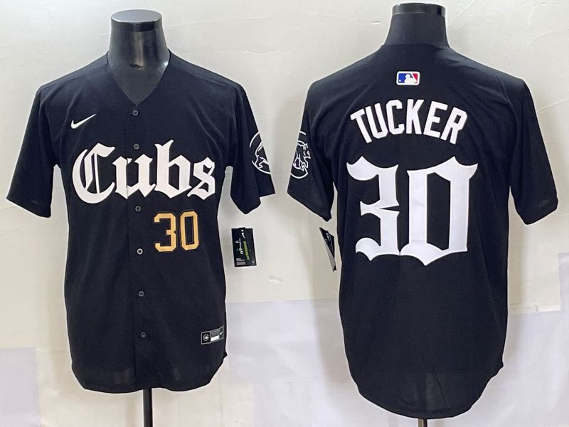 Men 2025 Chicago Cubs #30 Tucker Black Five generations Joint Name Nike MLB Jersey style 2->chicago cubs->MLB Jersey